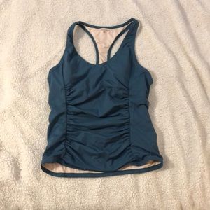 Garnet Hill Racerback Ruched Tankini